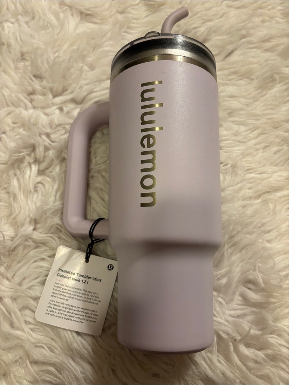 Lululemon Insulated Tumbler 40 oz, Faint Lavender